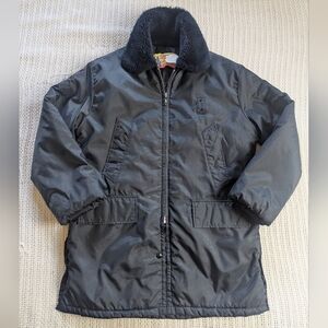 Vintage Spartan Uniform Outerwear Navy Blue Men's Small Midlength Coat USA Made